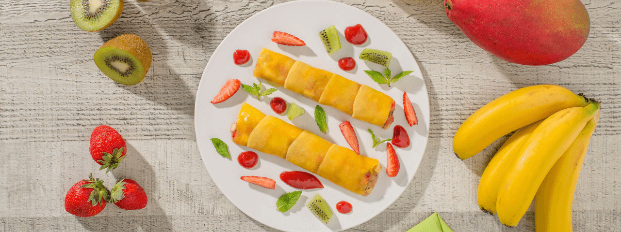 Canelón de frutas